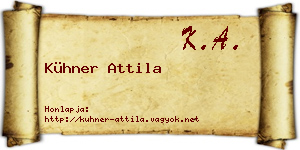 Kühner Attila névjegykártya
